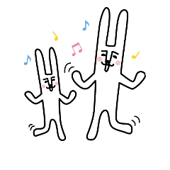 [LINEスタンプ] まっすぐなうさぎ