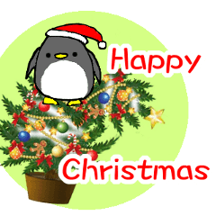 [LINEスタンプ] かわいいペンギンの楽しいクリスマスの画像（メイン）