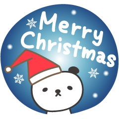 [LINEスタンプ] 大人かわいい パンダのクリスマスと新年の画像（メイン）