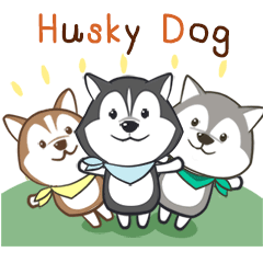 [LINEスタンプ] Husky Dog (Animated)