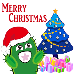 [LINEスタンプ] Cactus-Merry Christmas！！