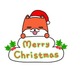 [LINEスタンプ] 笑う犬シバ～クリスマス～の画像（メイン）