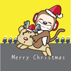 [LINEスタンプ] Monkey Brother Christmas Specialの画像（メイン）