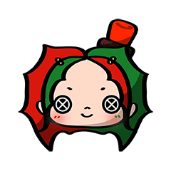 [LINEスタンプ] Button Christmas 2017 Xing Tsau