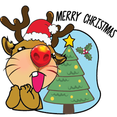 [LINEスタンプ] Cute Christmas Reindeer
