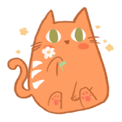 [LINEスタンプ] Orange Bread Cat