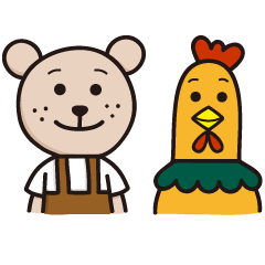 [LINEスタンプ] Bear NO.1 - bear and chicken