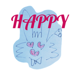 [LINEスタンプ] ウサギの 顔です