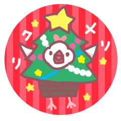 [LINEスタンプ] まめ文鳥ちゃん 〜クリスマスと年末年始〜の画像（メイン）