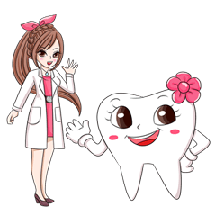 [LINEスタンプ] Lovely dentist and smart tooth by DTH