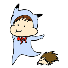 [LINEスタンプ] Daniel and his pet hedgehog