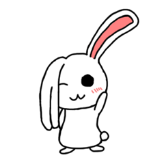 [LINEスタンプ] Double personality rabbit