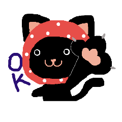 [LINEスタンプ] 頭巾ねこ