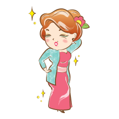 [LINEスタンプ] The Wow Aunty