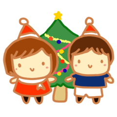 [LINEスタンプ] Kokoro Couple : Christmas Time