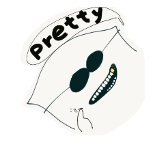 [LINEスタンプ] charming halibut