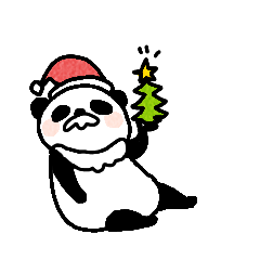 [LINEスタンプ] しゃべるパンダ〈クリスマスバージョン〉の画像（メイン）