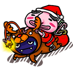 [LINEスタンプ] ブロッフィッシュと友達クリスマス休暇