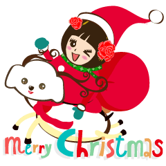 [LINEスタンプ] Super Beauty QQ idol メリークリスマス！