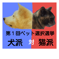 [LINEスタンプ] 犬と猫の人気選挙の画像（メイン）