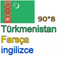 [LINEスタンプ] 90°8 トルクメニスタン ペルシア語 英語