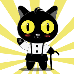 [LINEスタンプ] Black Lu-Lu Cat