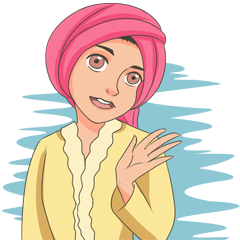 [LINEスタンプ] Galuh the floating market girl