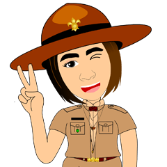 [LINEスタンプ] Scout Commander training girl