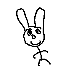 [LINEスタンプ] うさぎ某人間