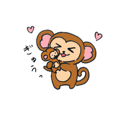 [LINEスタンプ] おサルがいっぱい