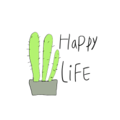 [LINEスタンプ] サボテンと多肉植物のHappy life