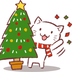 [LINEスタンプ] クリスマス色の猫たちの画像（メイン）