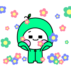 [LINEスタンプ] グリーンアップル