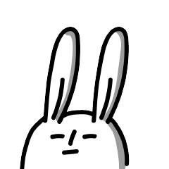[LINEスタンプ] Rabbit with no change in expression