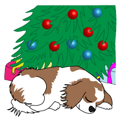 [LINEスタンプ] 犬と クリスマス：キャバリアの画像（メイン）