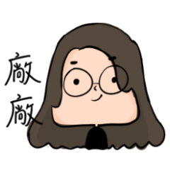 [LINEスタンプ] Round Glasses Girl's Life