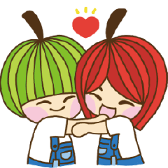 [LINEスタンプ] Apple-twins