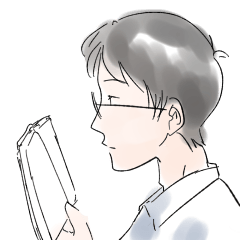 [LINEスタンプ] メガネと読書