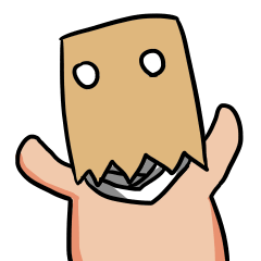 [LINEスタンプ] Paper bag warrior