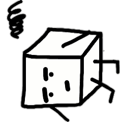 [LINEスタンプ] Boring Cube