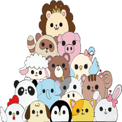 [LINEスタンプ] Forest of animal friends