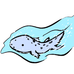 [LINEスタンプ] やんちゃなオオサンショウウオ