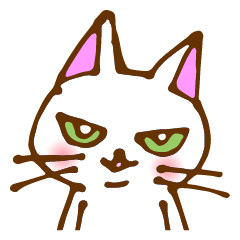 [LINEスタンプ] ジト目の白猫 シロちゃんの画像（メイン）