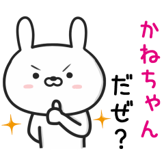 [LINEスタンプ] 【かねちゃん】が使ううさぎ