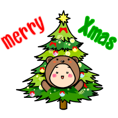 [LINEスタンプ] Bear Elly's Merry Christmas