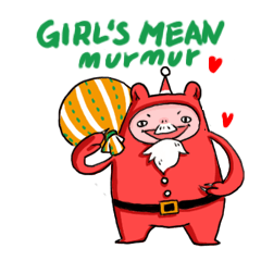 [LINEスタンプ] Girl's mean murmur (X'mas ＆ New year)