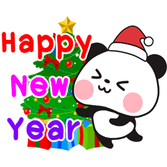[LINEスタンプ] panda happy new year