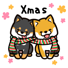 [LINEスタンプ] 柴犬マロンともものクリスマス