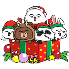 [LINEスタンプ] Unique characters' Christmas stickers！