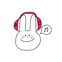 [LINEスタンプ] そばかす白ウサギ